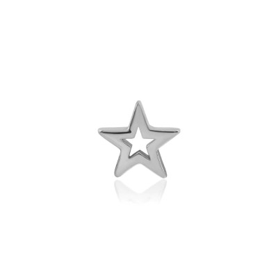 Bijou Dentaire Or Blanc 18ct – Étoile Ouverte – Gemme Étoile Ajournée