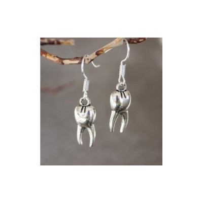 Boucles d’oreilles dent molaire bijoux dentaires