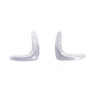 Wit gouden tandsieraad L-Facing – witgouden initial-tooth gem L-vorm