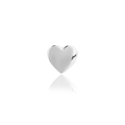 Wit gouden tandsieraad hartje groot – witgouden heart tooth gem met glans
