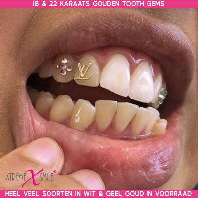 White Gold Tooth Gem Fashion Symbol 18ct – Designer Accent