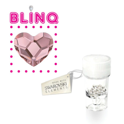Swarovski Zahnschmuck Zahnkristallen Herz Rosa / Pink  - 5 stück einkaufen