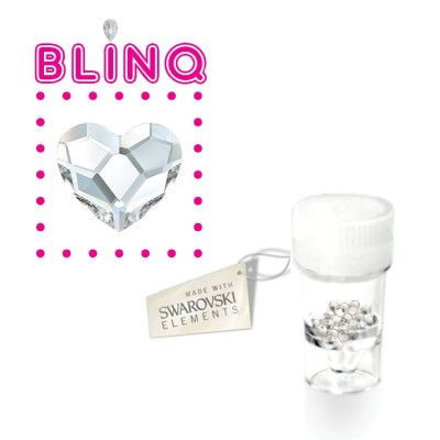 Swarovski Strass Dentaire – Cœur Clair au fini pur – 5 pcs