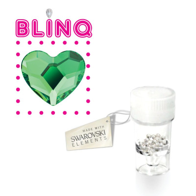 Zahnschmuck Kristalle - Herz Grün 5st - Toothgems einkaufen