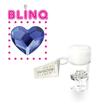 BLINQ Tooth Gems Heart Blue for Cool Modern Tooth Styling 5pcs
