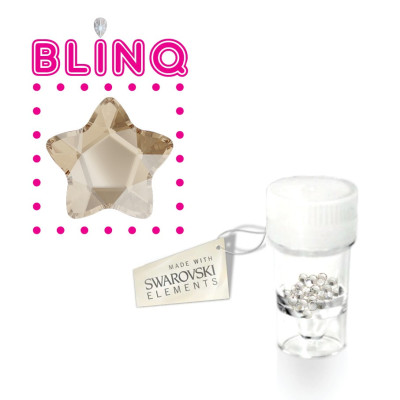 BLINQ Strass Dentaire – Étoile Champagne au fini doré – 5 pcs