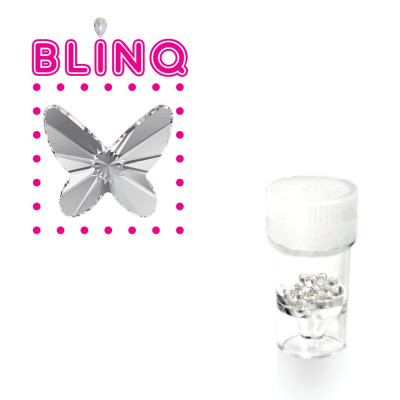 BLINQ Strass Dentaire – Papillon Multicolore aux reflets variés – 5 pcs
