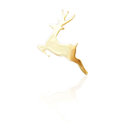 Bijou Dentaire Or 18ct – Renne de Noël – Gemme Saisonnière