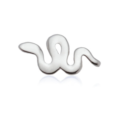 Wit gouden tandsieraad Slang – witgouden snake tooth gem