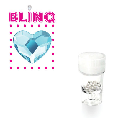 BLINQ Tooth Gems Heart Baby Blue for Fresh Bright Smile Designs 5pcs