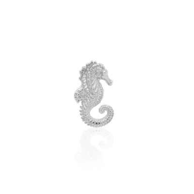 Wit gouden tandsieraad zeepaardje – witgouden seahorse tooth gem