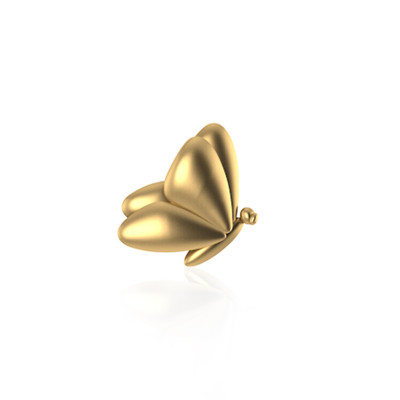 Gouden tandsieraad vlinder – vlindervormig 18 kt gold tooth gem