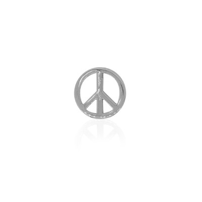 Wit gouden tandsieraad Peace – witgouden vredesteken tooth gem