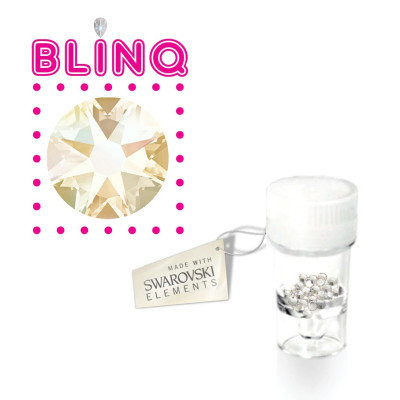 Swarovski tooth gems – Golden Aurora M – warm gold crystals