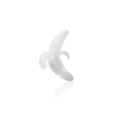 Bijou Dentaire Or Blanc 18ct – Banane – Gemme Fruitée Élégante