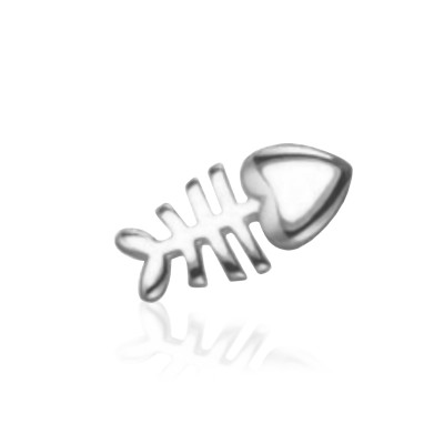 Zahnschmuck Weißgold 18kt – Fischgräte – Tooth Gem