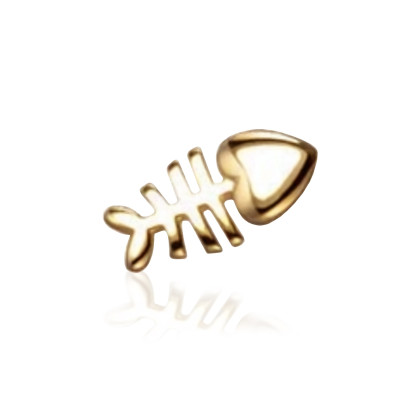 Zahnschmuck Gold 18kt – Fischgräte – Tooth Gem