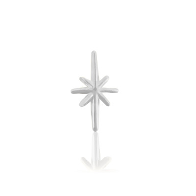 Bijou Dentaire Or Blanc 18ct – Étoile Scintillante II – Gemme Étoile Premium