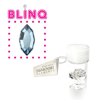 Swarovski tooth gems Cat Eye Baby Blue – cat-eye in babyblauw