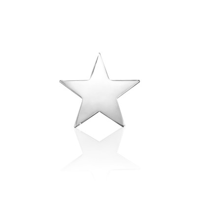 Mini Ster – 18 kt wit gouden tooth gem star design