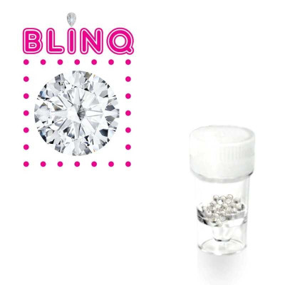 Runder Zirkonia Zahnkristall 2mm - Mit silberner Rückseite