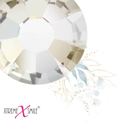 Swarovski Zahnkristalle Clear Silver – silberklare Tooth Gems – 25 Stück