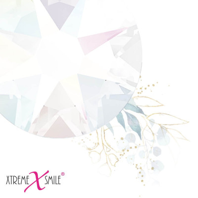 Swarovski Zahnkristalle Lucid Lilly – hellrosa transparente Tooth Gems – 25 Stück