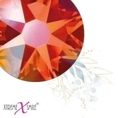 Swarovski tandkristallen Luminous Orange – warme oranje tooth gems
