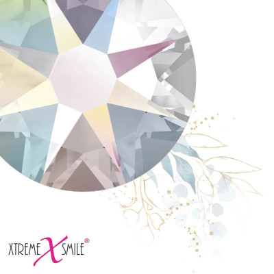 Swarovski Zahnkristalle Aura AB – Tooth Gems mit Regenbogenglanz – 25 Stück