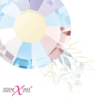 Swarovski Zahnkristalle Vintage Rosé Aurora – romantische Tooth Gems – 25 Stück