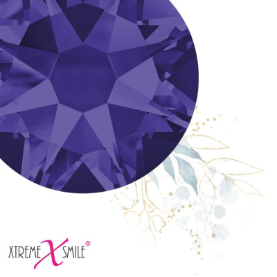 Swarovski tandkristallen Purple Peacock – paarsgroene tooth gems