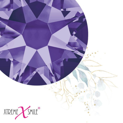 Swarovski Zahnkristalle Purple Delight – tiefviolette Tooth Gems – 25 Stück