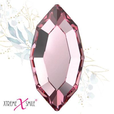 Swarovski Strass Dentaire – Cristaux Navette Rose Bébé – 5 pcs