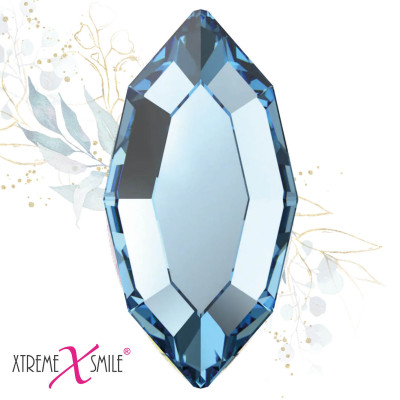 Swarovski Tooth Gems Cat Eye Baby Blue for Fresh Modern Smiles 5pcs
