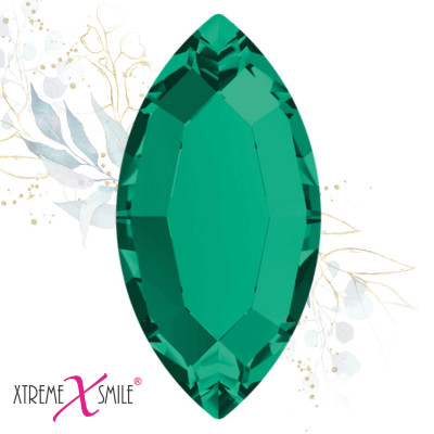 Swarovski tandkristallen Cat Eye Groen – groene tooth gems met cat-eye effect