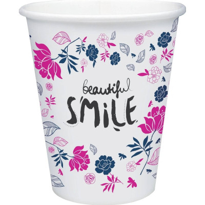 Beautiful Smile Paper Cups – 100 Disposable Cups for Clinics