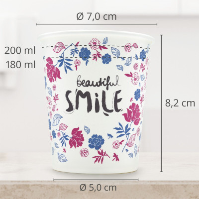Kartonnen bekers Beautiful Smile 100 – leuke bekertjes