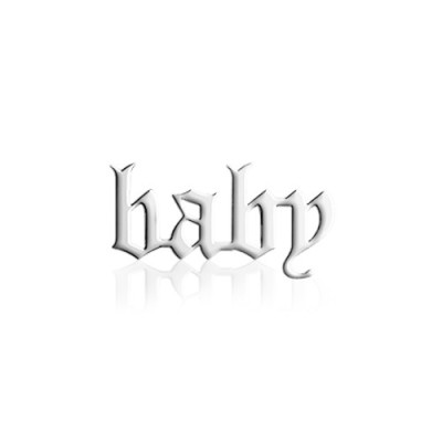 Bijou dentaire en or 18ct texte BABY II – accent typographique