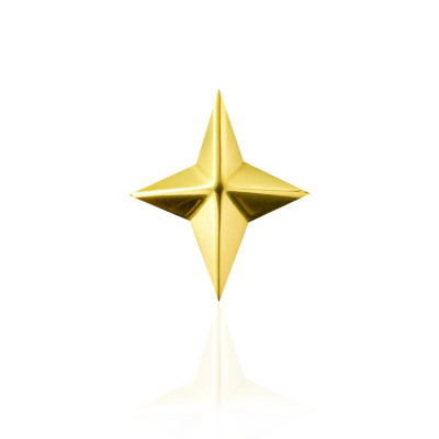 Zahnschmuck Gold 18kt – 4-Zackiger Stern – Tooth Gem
