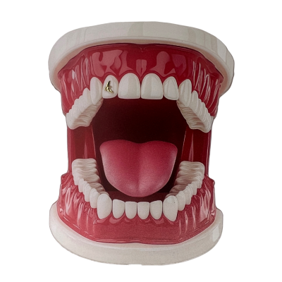 Gouden tooth gem Banaan – 18 kt banana design