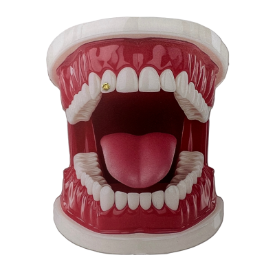 Bijou dentaire en or 22ct trèfle quatre feuilles – porte-bonheur