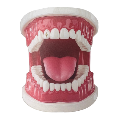 Bijou dentaire en or blanc 18ct étoile II scintillante – accent étoile