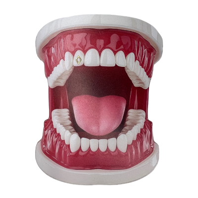 Witgouden tooth gem Diamant Outline – diamant contour