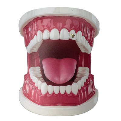 Bijou dentaire en or 18ct bonhomme en pain d’épices – Noël