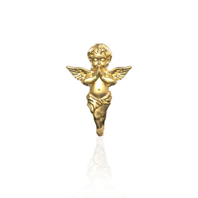 Gouden tandsieraad engel – 18 kt gold angel tooth gem