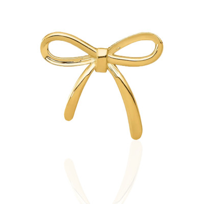 Gouden tandsieraad strikje – bow design tooth gem van 18 kt goud