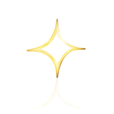 Gouden tandsieraad 4-puntige sparkle outline – contour gold tooth gem