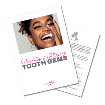 English version Toothgem Aftercare Flyers