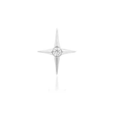 Bijou Dentaire Or blanc 18ct – Sparkle Étoile 4 points avec cristal