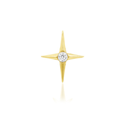 Gouden tandsieraad Sparkle met kristal 18 kt – 4 puntig